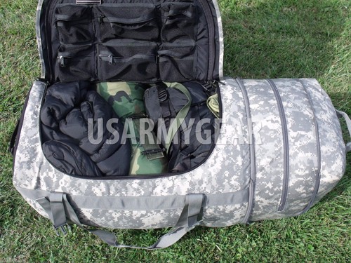 1 Made n USA Military Army Huge Acu Rolling Wheels Deployment Bag Lugagge Duffle - Picture 10 of 12