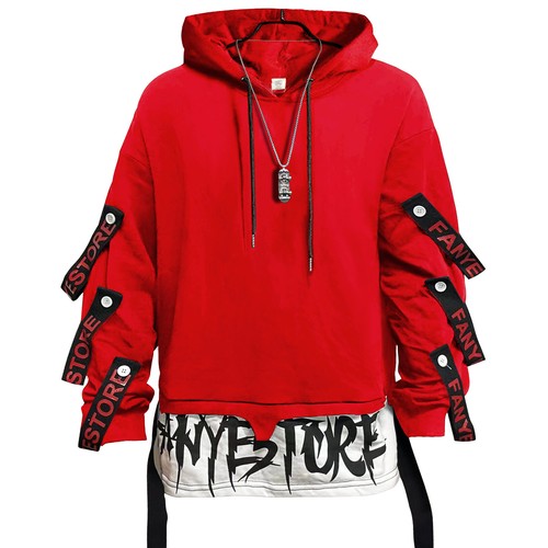 Mens Hoodie Fashion Pullover Letter Print Top Blouse Hip Hop Sweatshirt - 第 8/13 張圖片
