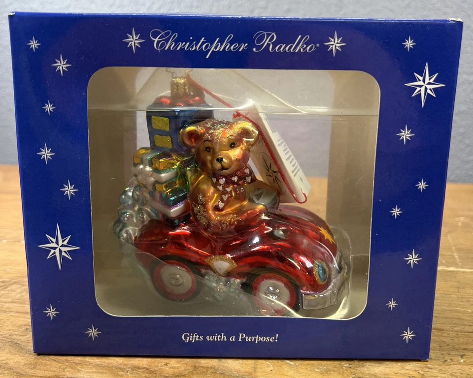 Ornamento de Natal Radko BEARIE 95-038-0 CAMPANHA PELOS DIREITOS HUMANOS - Imagem 3 de 4