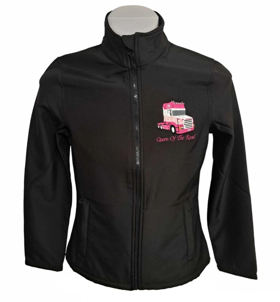 Queen Of The Road Lorry Sweden Jacket V8 Regatta Softshell Pink Truck Driver Coa - Image 4 of 4
