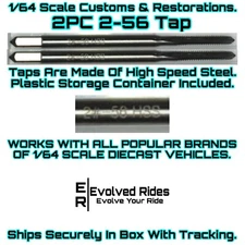 2PC 2-56 Screw Rivet Tap For 1/64 Scale Customs & Restorations Hot Wheel & Other