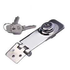 Stainless Steel Door Padlock Lock 3" ×1-1/8" Hasp with Security Key 