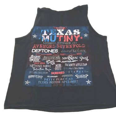 Texas Mutiny Festival 2016 Tank Top Shirt LG. Avenged Sevenfold