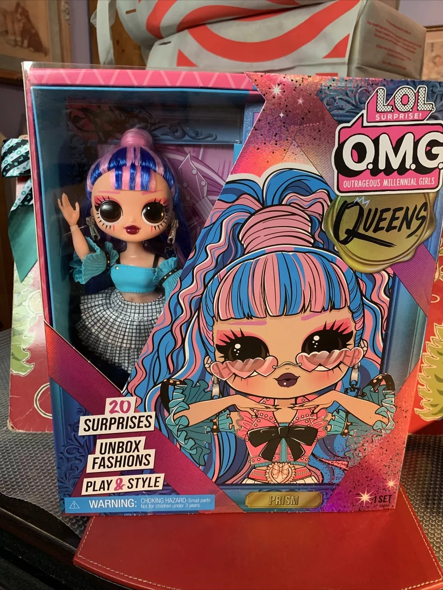 LOL Surprise OMG Queens Prism Fashion Doll with 20 Surprises Including Outfit and Accessories for Fashion Toy, Girls Ages 3 and up, 10-inch doll