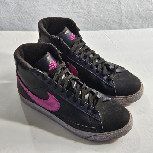 Nike Blazer MID 325064-088 Zapatos Niñas Mujeres EE. UU. 5,5 AÑOS EUR 38 Negro Ciruela Patinador - Imagen 10 de 11