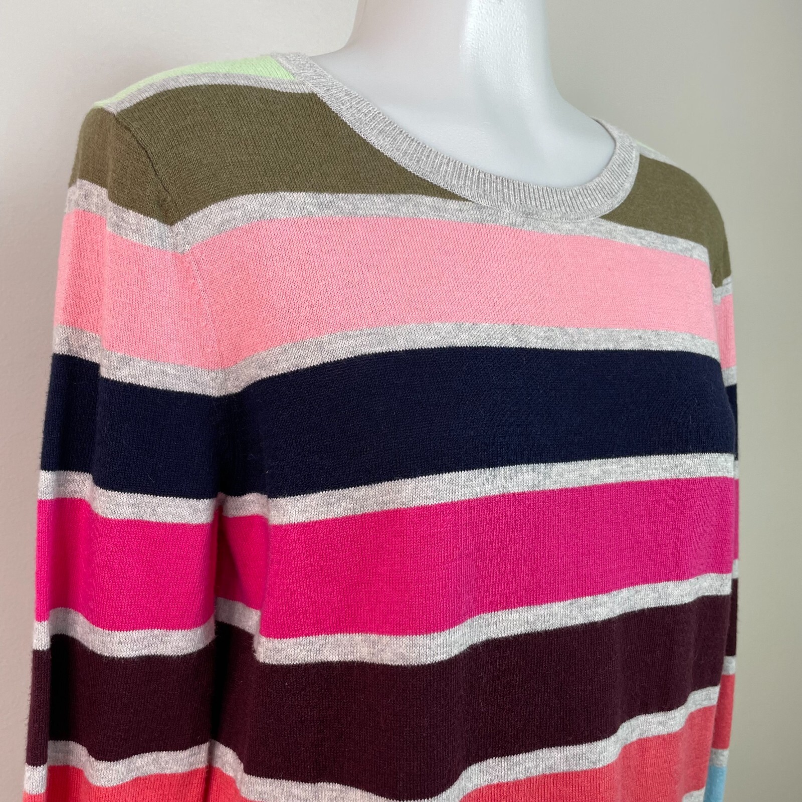 Talbots Lightweight Sweater Medium Multicolor Str… - image 2