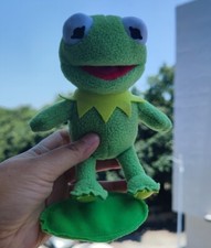Rare Kermit the Frog Green Frog Shoulder Plush toy Magnetic doll