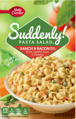 BETTY CROCKER 'Ranch&Bacon' Suddenly Pasta Salad vegetable blend&Seasoning 213gr