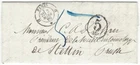 France Paris 1860 Transit Letter Border Crossing Stamp Emmerich Aachen Szczecin