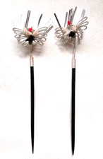 Vintage birabira Kanzashi Hair ornaments Japanese Kimono accessories Crane bird