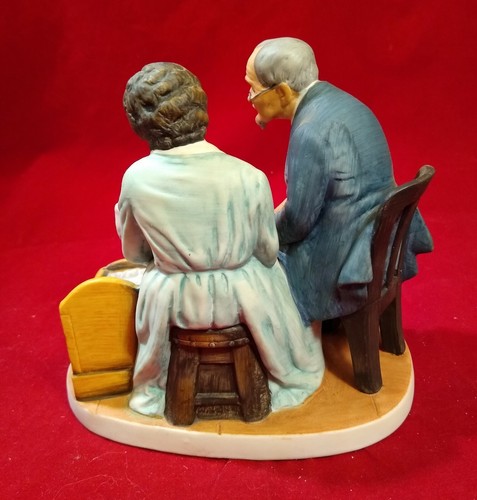 Figurina Norman Rockwell Vintage 1981 Lynell Marketing "Culla dell'amore" Madre Bambino - Foto 3 di 6