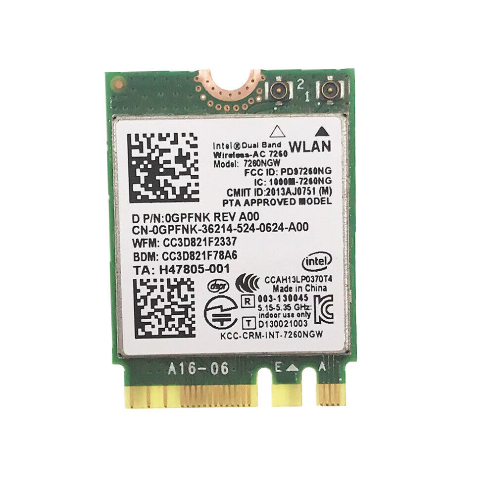 Intel Dual band Wireless-AC 7260 7260NGW Bluetooth BT4.0 NGFF 867Mbps Wifi  Card eBay