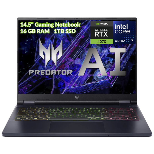 Acer Predator Helios Neo 14" Gaming Intel Ultra7 16GB 1TB RTX4070 Refurbished