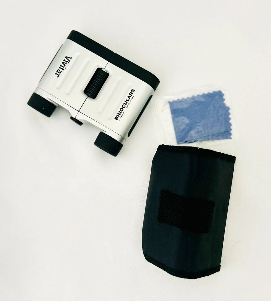 VINTAGE VIVITAR Slim 4x21 DXF Binoculars In Case w/ Cleaning Cloth 88M/1000M NIB - Image 2 of 4