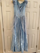 Disney Cinderella Costume Dress Crown, Gloves, Necklace Adult Sizes
