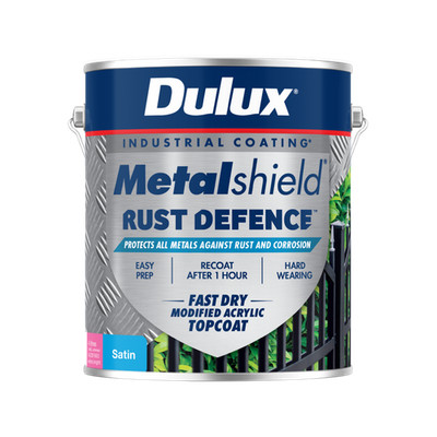 Dulux 4L Extra Bright Base Satin Metalshield Rust Defence