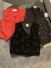 Lot Of 3 Vests, Western Or English Show Riding, Saddle seat, Halter. Sizes Xs-m