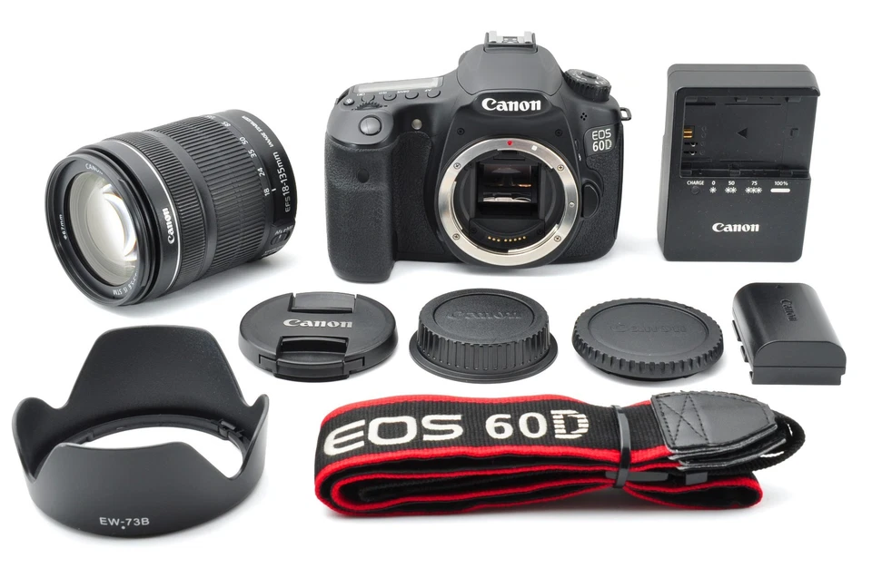 Canon EOS 60D + EF-S 18-135mm IS Zoom Lens Kit [Near MINT] 18.0MP DSLR Camera - Image 2 of 4
