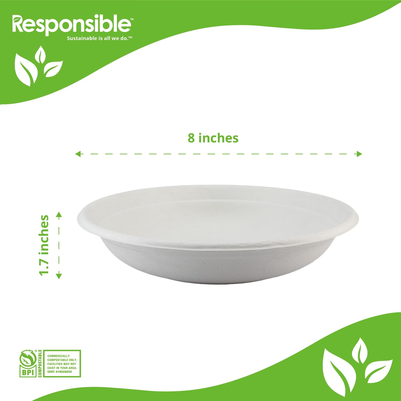 bowls are eco-friendly, Disposable Paper Bowls 24oz For Hot Soup (50 Count),H...