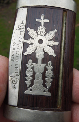 French La San Claudienne Deposee Wood Snuff Box