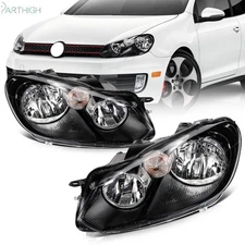 For 2010-2012 2013 2014 Volkswagen Golf (Mk6) Headlights Assembly Left+Right