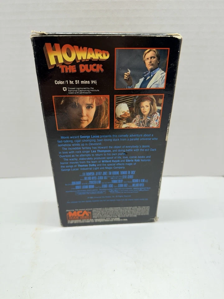 Howard the Duck - VHS 1986 Sci-Fi Comedy - Image 2 of 2