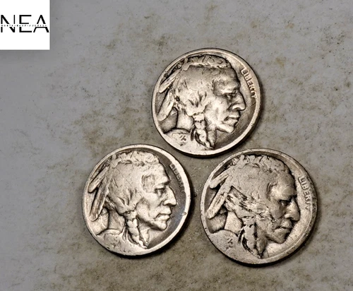 (3) 1919-S+1923-S Buffalo Nickel (Lamination Error) Set/Lot ~ 3 Coins ~ ZBL47