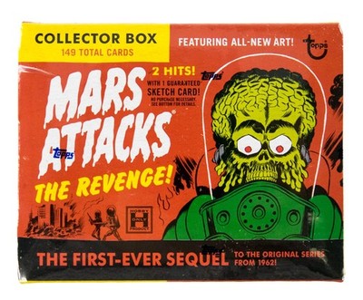 2017 TOPPS MARS ATTACK THE REVENGE SET BOX WITH SKETCH !!!