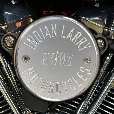 Indian Larry Luftfilterdeckel poliert für Harley-Davidson mit S&S Stealth