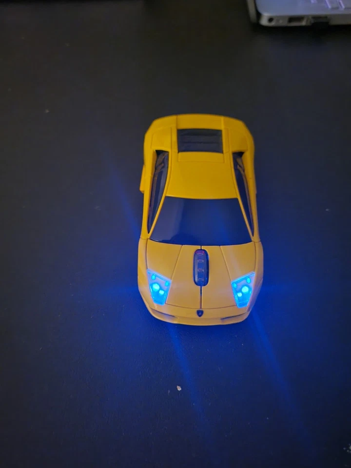 Road Mice Yellow Lamborghini 2.4G RF Wireless Mouse HP original box instructions - Image 2 of 4