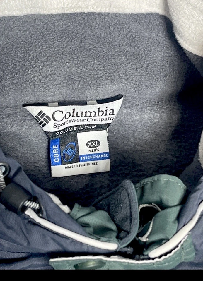 Columbia Men’s Big & Tall Interchange Jacket Size XXL 🟢⚪️🟢⚪️🔥🔥🔥🔥 - Image 3 of 4