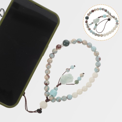 Shoushan Stone Lanyard Miss Phone Wrist Strap Green Chinese Anti-loss Hand - 第 8/12 張圖片