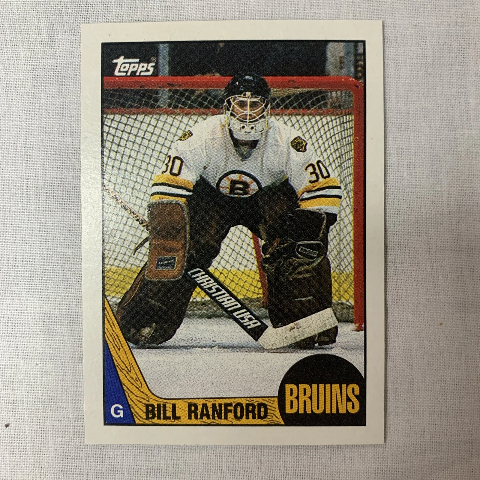 1987-88 Topps Bill Ranford #13 Rookie RC Boston Bruins Hockey Card