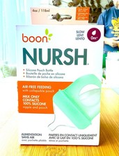 Boon Baby Bottle 0m 4oz Clear Silicone Pouch Air Free Newborn