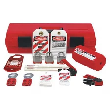 STOPOUT KSK234 Portable Lockout Kit, Red, Plastic, Tool Bx