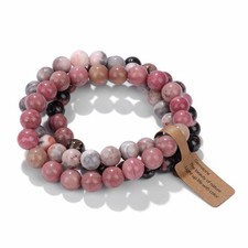 3 PCS Healing Crystal Bracelets Women 8mm Natural Stone Beaded Stretch Bracelet