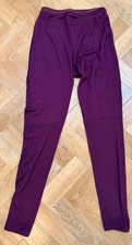 ICEBREAKER 200 PURPLE MERINO LEGGINGS BASE LAYER BOTTOMS WOMENS MEDIUM 10-12