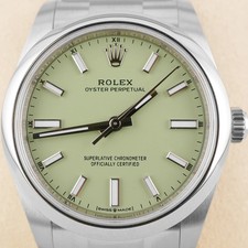 Unworn Rolex Oyster Perpetual 34mm Pistachio Dial 2025 Box & Papers 3