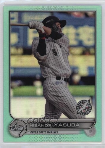 2022 Chrome NPB Nippon Professional Baseball Aqua Refractor /199 Hisanori Yasuda - Picture 1 of 3