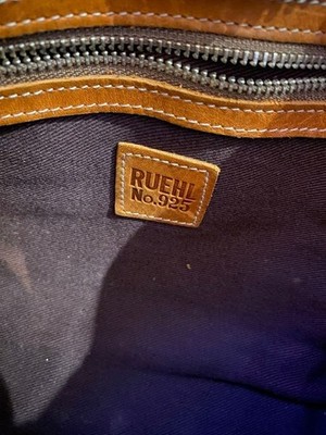 RUEHL No. 925 ブラウンレザークラッチバッグ Ruehl No 925 Handbag Tote Bag Purse Leather in Brown USED Good