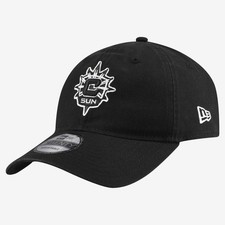 Men's New Era Black Connecticut Sun Black & White 9TWENTY Adjustable Hat