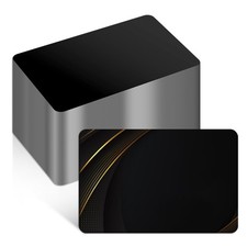 50 Pcs Blank Metal Business Cards 0.8 mm Thickness Metal Laser Engraving Card...