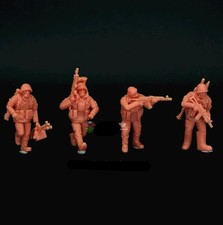 1/64 1/72 1/87 Modern Russian Assault Squad 4pcs Person 3d Printed Soldier Model