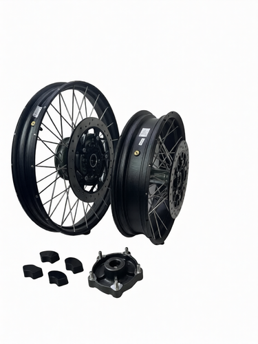 BLACK TUBELESS SPOKED WHEELS FRONT & REAR FIT FOR ROYAL ENFIELD HIMALAYAN 450 - Bild 2 von 7