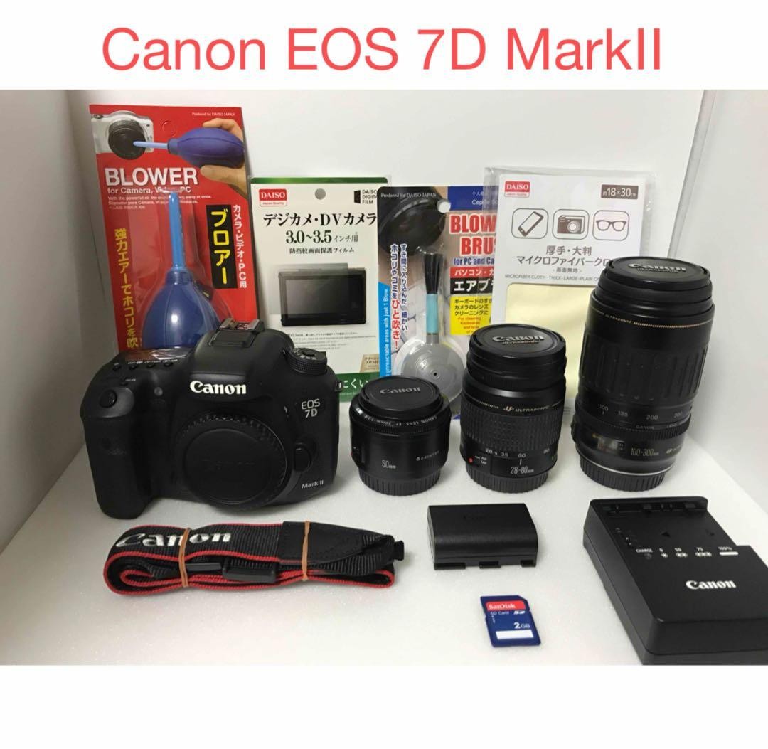 Canon EOS 5D Mark III & 7D Mark II セット Canon EOS 7D Mark II Triple Lens Set with 50mm 28-80mm 100-300mm