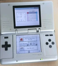 Nintendo DS Silver NTR-001 Original (with Stylus!) - Handheld Video Game System