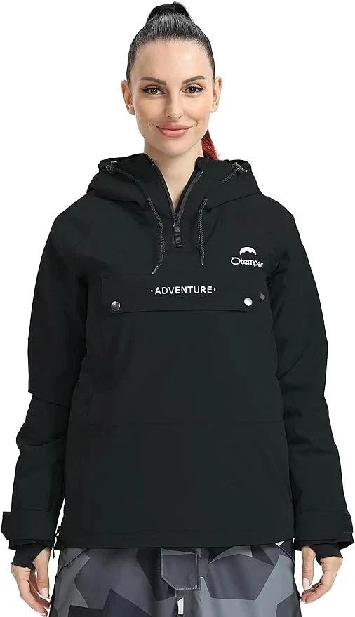 Women's Ski Jacket Snow Coat Windbreaker Waterproof Windproof Black Size S - NEW