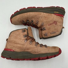Danner Men's Mountain 600 Suede Waterproof Hiking Boots Brown / Red Size 8.5 D