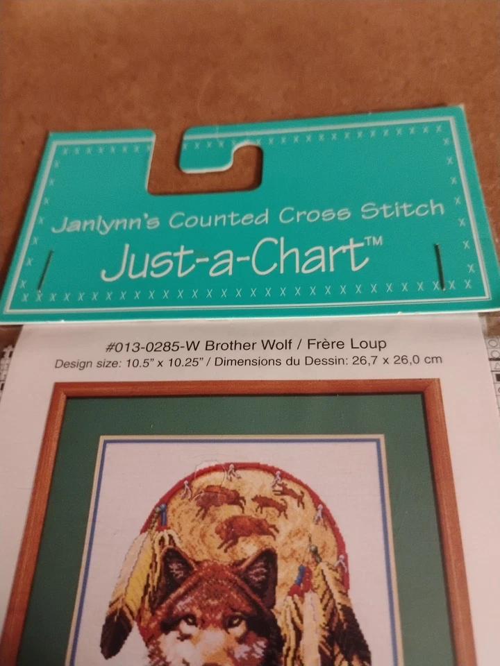 BEAUTIFUL Janlynn's Counted Cross Stitch JUST-a-CHART - Brother Wolf 10½' x 10¼" - Image 2 of 4
