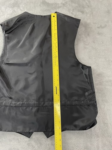 Louis Roth Dress Vest Mens Large Black Blue Formal Vest - Picture 13 of 14